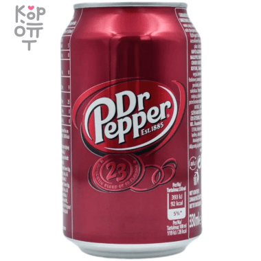 Доктор Пеппер Регуляр - Напиток безалкогольный газированный 330мл. &mdash; Корейские товары для всей семьи(КорОпт)