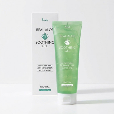 PrettySkin Soothing Gel Real Aloe - Гель увлажняющий для лица и тела с настоящим алоэ 250 гр
