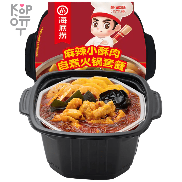 Саморазогревающаяся лапша Haidilao острая с хрустящей свининой, купить с доставкой на дом фото 1 &mdash; Корейские товары для всей семьи(КорОпт)