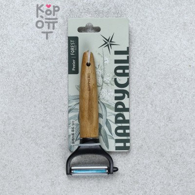 HappyCall Forest Овощечистка с деревянной ручкой, 16 × 7 см