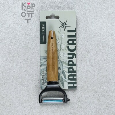 HappyCall Forest Овощечистка с деревянной ручкой, 16 × 7 см