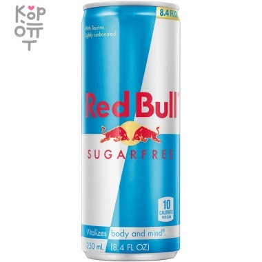 Напиток энергетический, без сахара, Red Bull, 250мл. &mdash; Корейские товары для всей семьи(КорОпт)