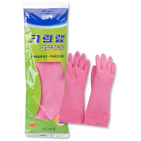 Clean Wrap Latex Glove - Укороченные перчатки из натурального латекса c внутренним покрытием розовые.