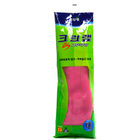 Clean Wrap Latex Glove - Укороченные перчатки из натурального латекса c внутренним покрытием розовые.