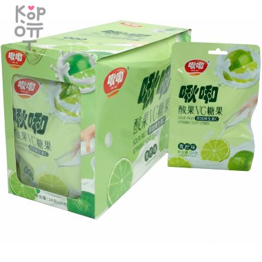 Конфеты Sour Fruit Vitamin C Soft Candy - Йогуртовая помадка с витамином С и вкусом кислого Лайма &mdash; Корейские товары для всей семьи(КорОпт)