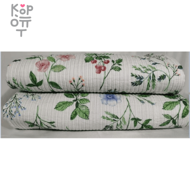 Одеяло Cherry Garden, двухсторонний принт(хлопок 100%) 457 &mdash; Корейские товары для всей семьи(КорОпт)