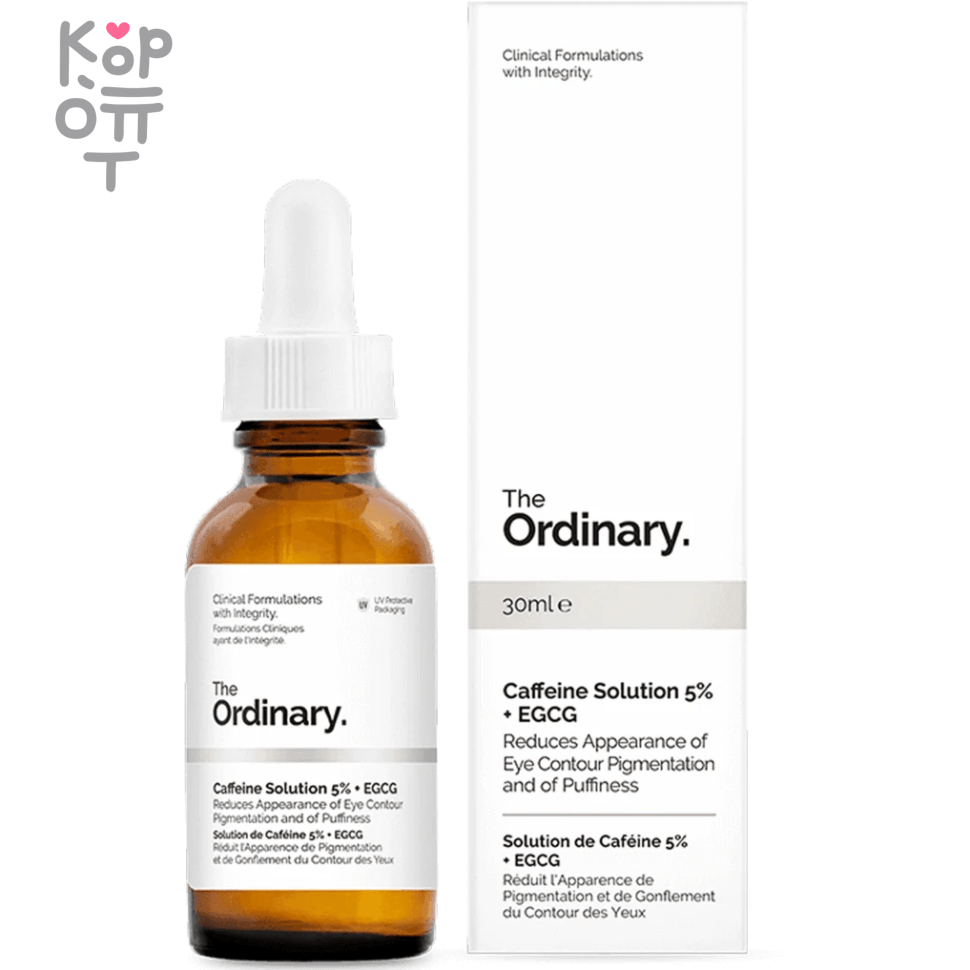 The Ordinary Caffeine Solution 5% + EGCG - Сыворотка для кожи вокруг глаз, против отеков и темных кругов, 30мл., купить с доставкой на дом фото 1 &mdash; Корейские товары для всей семьи(КорОпт)