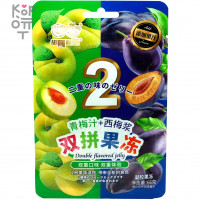 Желе фруктовое Double Flavored Jelly Фруктовое желе, со вкусом Клубники и Чернослива, 66гр.