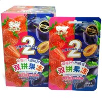 Желе фруктовое Double Flavored Jelly Фруктовое желе, со вкусом Клубники и Чернослива, 66гр.