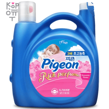 Pigeon Perfume Fabric Softener Romantic Flower - Парфюмированный кондиционер для белья "Романтичный букет'' 6000мл. &mdash; Корейские товары для всей семьи(КорОпт)
