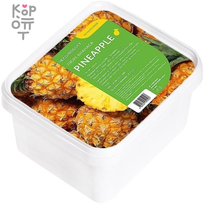 Пюре Ананаса замороженное, EcoProduct, 1кг. фото 1 &mdash; Корейские товары для всей семьи(КорОпт)