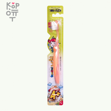 NICHE Зубная щетка детская KIDS - с 4 лет с тонкой щетиной — Корейские товары для всей семьи(КорОпт)