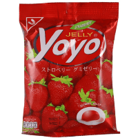 Yoyo Strawberry Jelly - Конфеты желейные с натуральным соком «Клубника» 80 г, Коробка 24 шт.