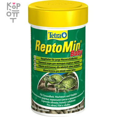 Tetra ReptoMin Baby корм для молодых водных черепах 100 мл — Корейские товары для всей семьи(КорОпт)
