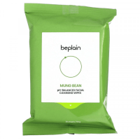 beplain Mung Bean pH-Balanced Facial Cleansing Wipes - Слабокислотные салфетки для снятия макияжа с экстрактом Бобов Мунг 110гр./20шт.