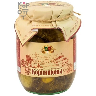 Сыта-Загора - Корнишоны консервированные с луком 540 мл, Коробка 12 шт.