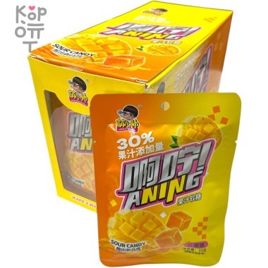 Мармелад Aning Sour Sugar Gummies с натуральным вкусом Манго и кислым сахаром — Корейские товары для всей семьи(КорОпт)