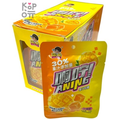 Мармелад Aning Sour Sugar Gummies с натуральным вкусом Манго и кислым сахаром