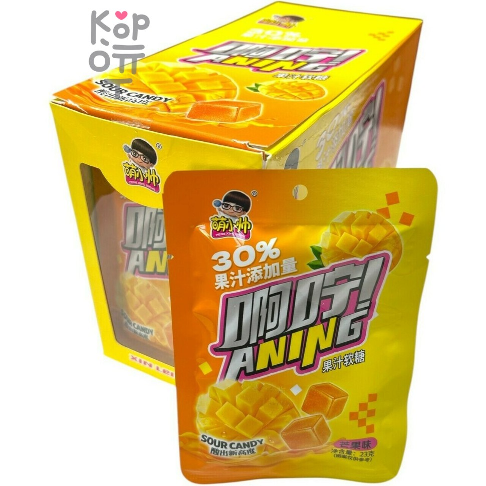 Мармелад Aning Sour Sugar Gummies с натуральным вкусом Манго и кислым сахаром