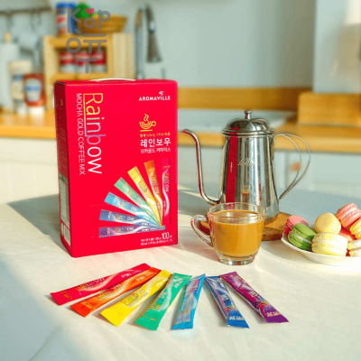 AROMAVILLE RAINBOW MOCHA COLD COFFEE MIX - Кофе растворимый 3в1, 12гр.