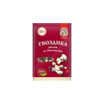 Домашнее БИСТРО — Гвоздика ДОМ.БИСТРО целая п/п 15 г 1/15
