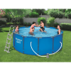 Каркасный бассейн Bestway Steel Pro Max Frame Pool модель 15427, 366*133см(11440л.), фильтрующий насос, лестница в комплекте, купить с доставкой на дом фото 1 — Корейские товары для всей семьи(КорОпт)