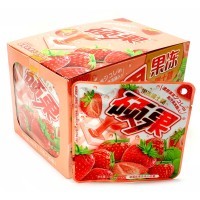 Жевательные конфеты Fruit Jelly с натуральным соком и вкусом Клубники