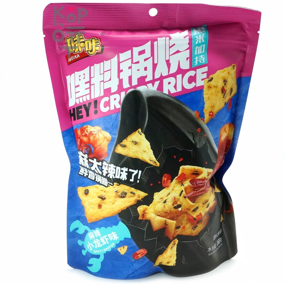 Рисовые чипсы Weika Crispy Rice со вкусом пикантных раков, 168гр.