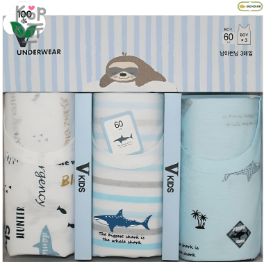 V KIDS Майка для мальчиков Mako, упаковка 3шт., Ю.Корея.  — Корейские товары для всей семьи(КорОпт)