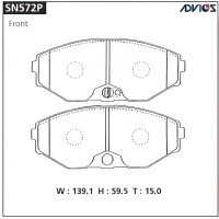 PF-2261/AN372WK/SN572P/GP-01165 ADVICS - Тормозные колодки