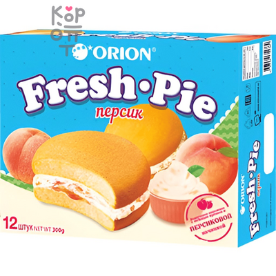 Orion Choco Pie Fresh Pie - Чоко пай Орион Фреш Пай Персик 12шт., 360гр.