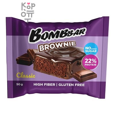 BOMBBAR — Печенье глазированное Брауни классический, 50 г, мягкая упаковка