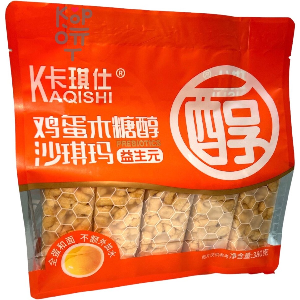 Печенье Kaqishi с высоким содержанием клетчатки и вкусом яйца, 380гр.
