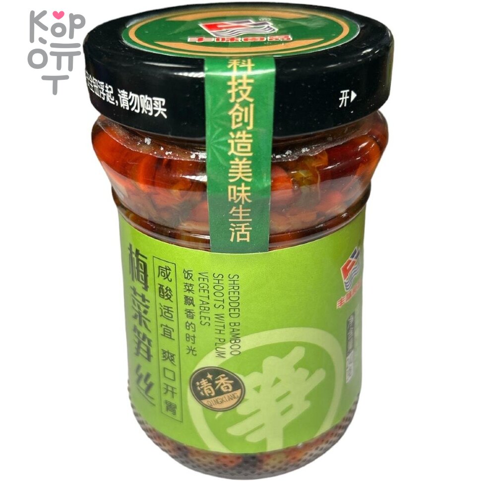 Закуска "Вкусная еда" Побеги бамбука со сливой и измельченными овощами, кисло-соленый вкус, 240гр., купить с доставкой на дом фото 1 &mdash; Корейские товары для всей семьи(КорОпт)