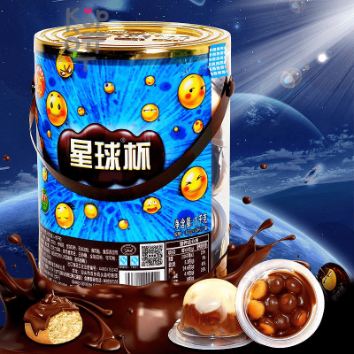 Печенье Tiantianle Planet Cup Barrel Large Cup Chocolate Filled Cookies Бисквитное печенье с шоколадной начинкой, 20гр.