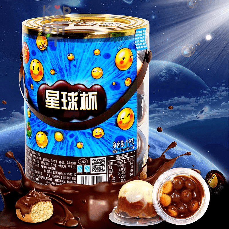 Печенье Tiantianle Planet Cup Barrel Large Cup Chocolate Filled Cookies Бисквитное печенье с шоколадной начинкой, 20гр.