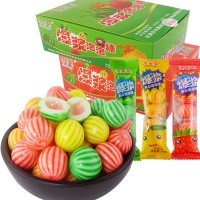 Жевательная резинка Piaoliangtu сэндвич со вкусом Клубники, Апельсина и Арбуза, 20гр.
