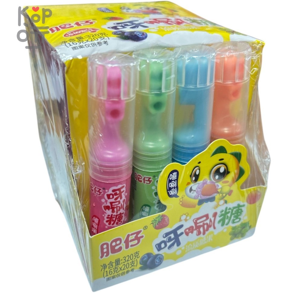 Жидкая конфета Дракоша в форме зубной щетки со вкусом фруктов, купить с доставкой на дом фото 1 — Корейские товары для всей семьи(КорОпт)