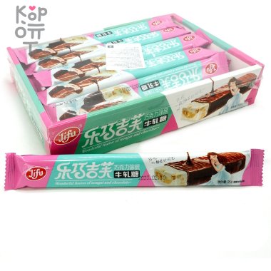 Батончик Jifu нуга в шоколаде &mdash; Корейские товары для всей семьи(КорОпт)