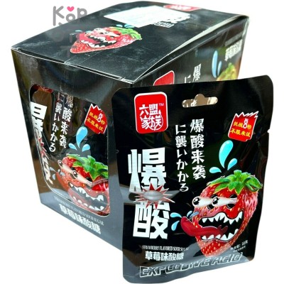 Кислая карамель Explosive Acid Sour Candy - Взрывоопасно кислый Лимон со вкусом Клубники