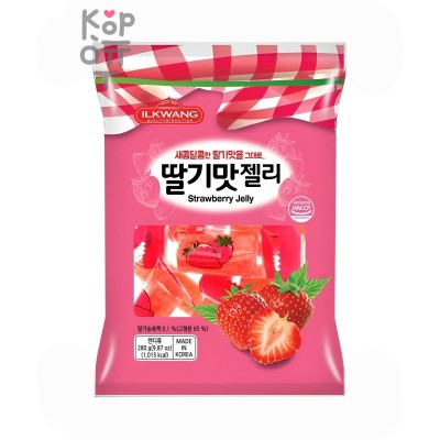 ILKWANG Strawberry Jelly Candy - Желейные конфеты со вкусом Клубники, 280гр., коробка 10шт.