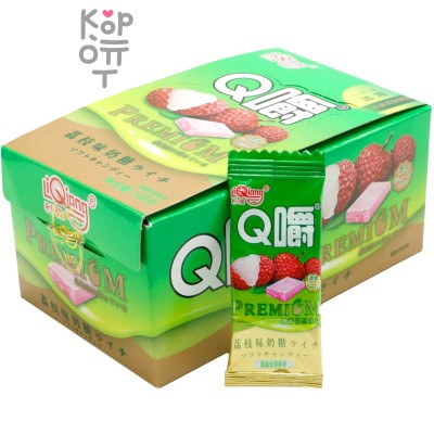 Ириска мягкая Q Chew Premium со вкусом Личи 168гр.