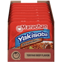 Maruchan Yakisoba Teriyaki Beef Flavor - Лапша быстрого приготовления с говядиной в соусе терияки, 112,5гр.