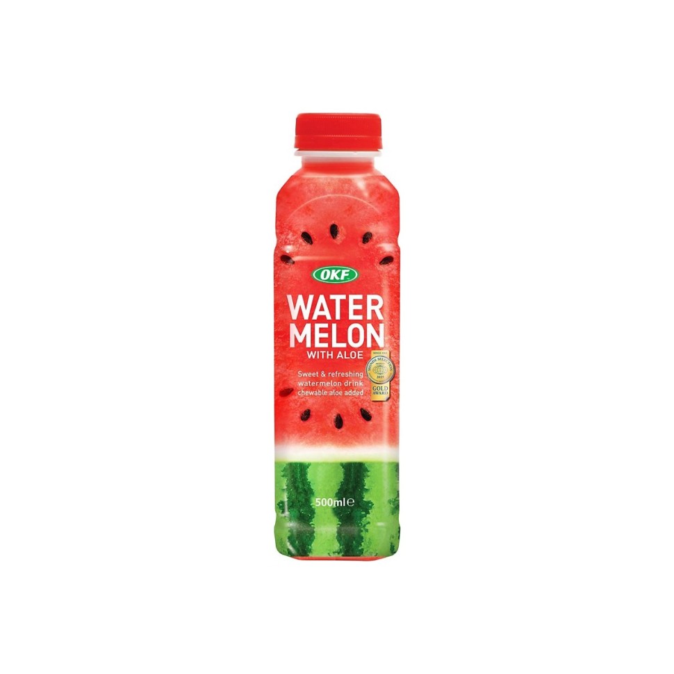 OKF Watermelon with Aloe — Фруктовый освежающий напиток арбуз+алоэ, 500 мл