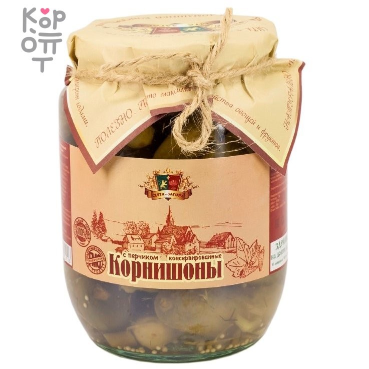 Сыта-Загора - Корнишоны консервированные с перцем 540мл*12шт., купить с доставкой на дом фото 1 — Корейские товары для всей семьи(КорОпт)