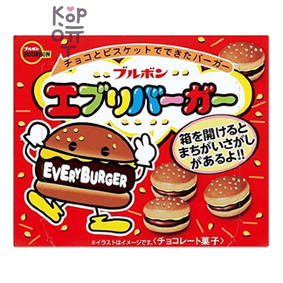 Bourbon Every Burger - Симпатичный гамбургер, с молочным шоколадом между хрустящими печеньями, 66 г