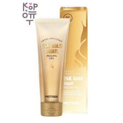 Pretty Skin Gel Peeling Total Solution 24K Gold Snail - Гель пилинг для лица с Золотом и Муцином Улитки, 150 мл