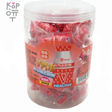 Жевательная конфета V сэндвич, с фруктовым вкусом, в форме бутылочки, красная — Корейские товары для всей семьи(КорОпт)