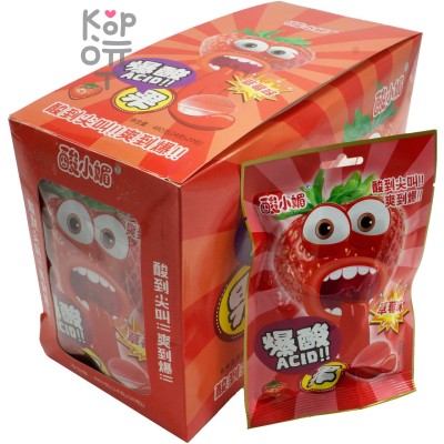 Кислая карамель Dongxu Acid со вкусом Клубники