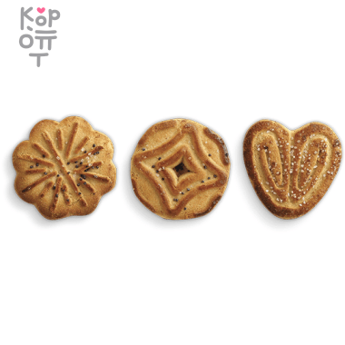Печенье сахарное весовое Sladial &quot;Обаяшки&quot; с посыпкой маком 4 кг в коробке — Корейские товары для всей семьи(КорОпт)